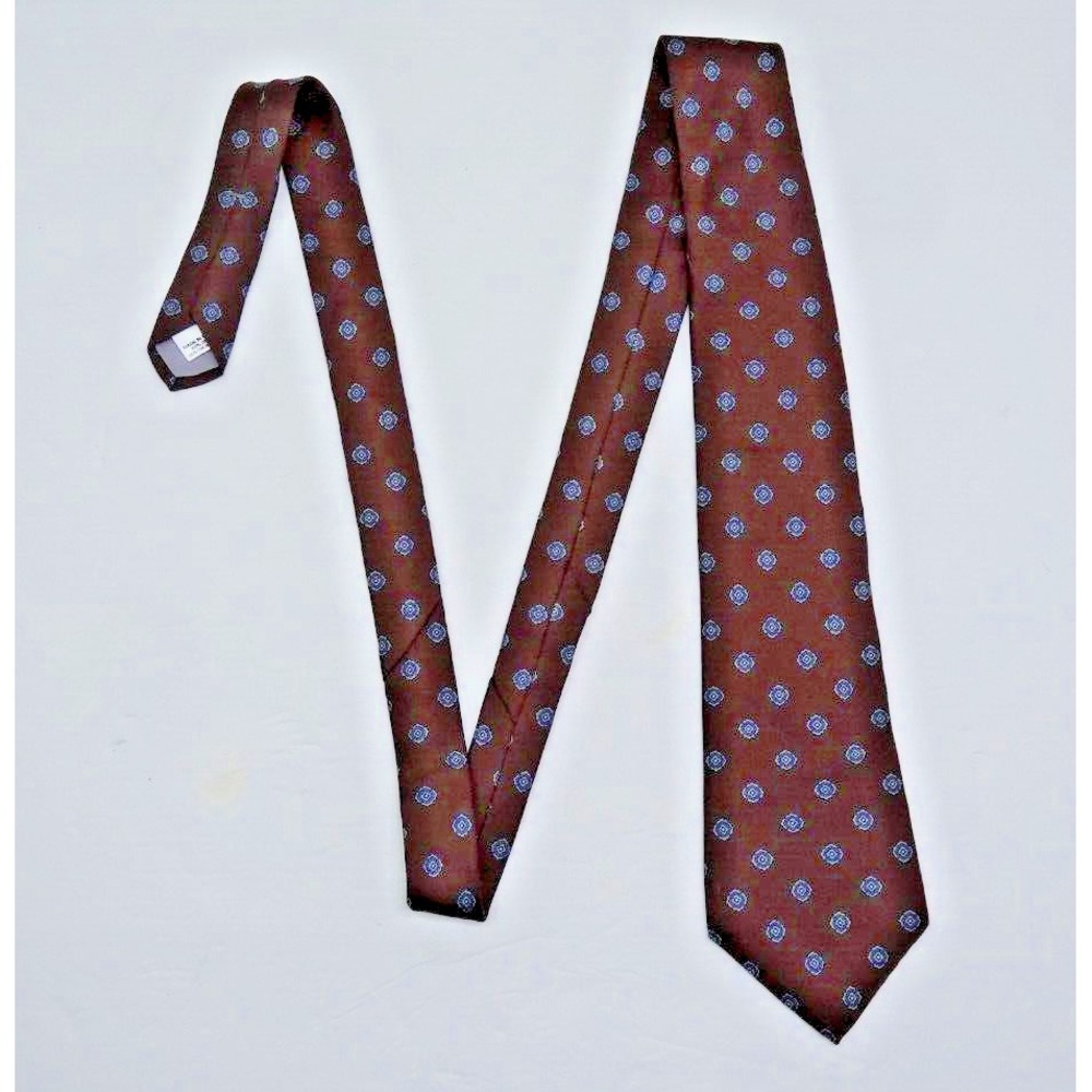 Brown Halston III Made In the‎ USA 100% Italian Silk Necktie